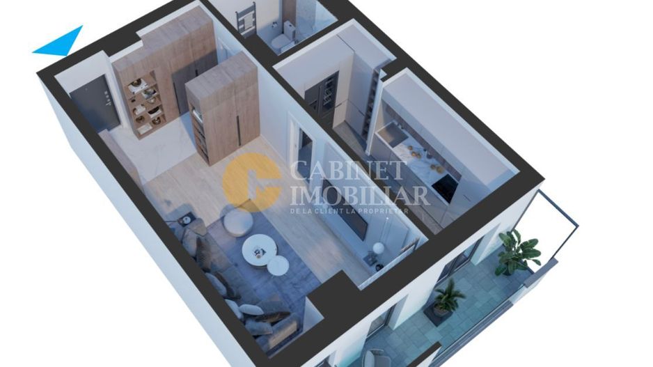 Apartament 1 Camera - Bloc Nou 2023 - Zona Rond Vechi Nicolina - Poză 3