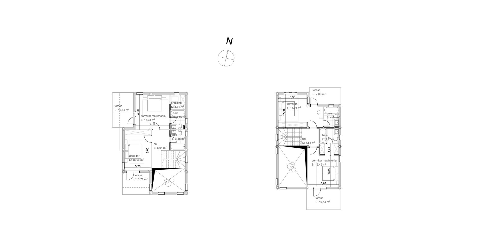 Vila proiect unic, locatie extraordinara, 4 camere, 3 terase, carport - Poză 12