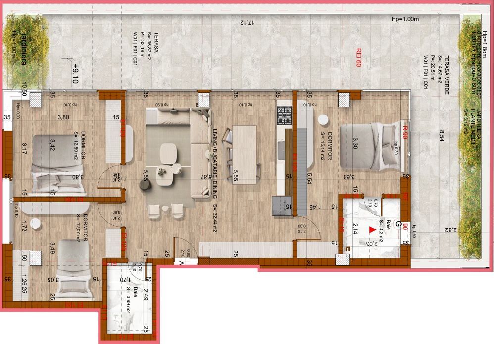 Apartament de vânzare cu 4 cam în Natural Residence - Poză 1