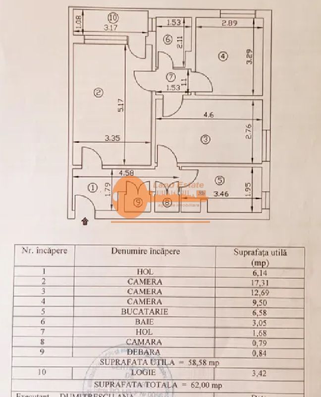 3 camere Drumul Taberei - Schiță 8