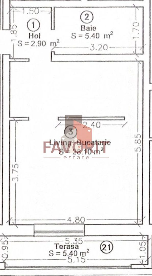 Mobilat si utilat. Aproape de mijloc de transport. Ideal investitie - Schiță 6