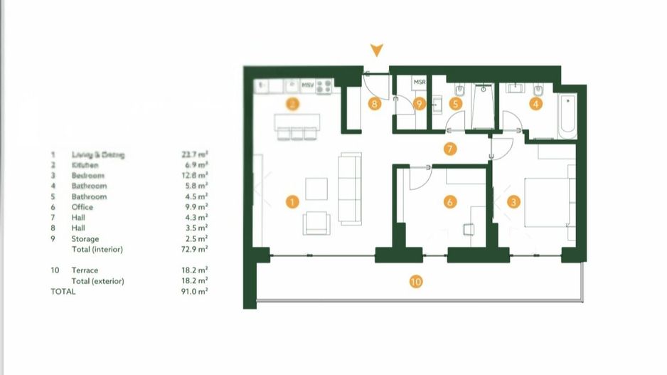 The Ivy | 3 camere 91 mp | parcare subterana | Jandarmeriei - Poză 2