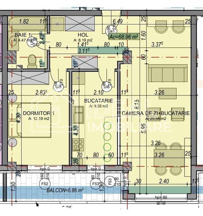 Apartament 3 camere in Turnisor- COMISION 0% - Schiță 4