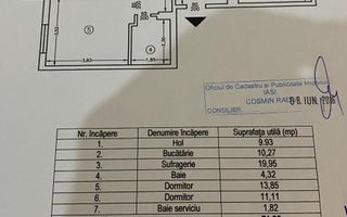 Apartament 3 camere, decomandat - 79 mp - etaj 3/4 - Frumoasa ! - Schiță 12