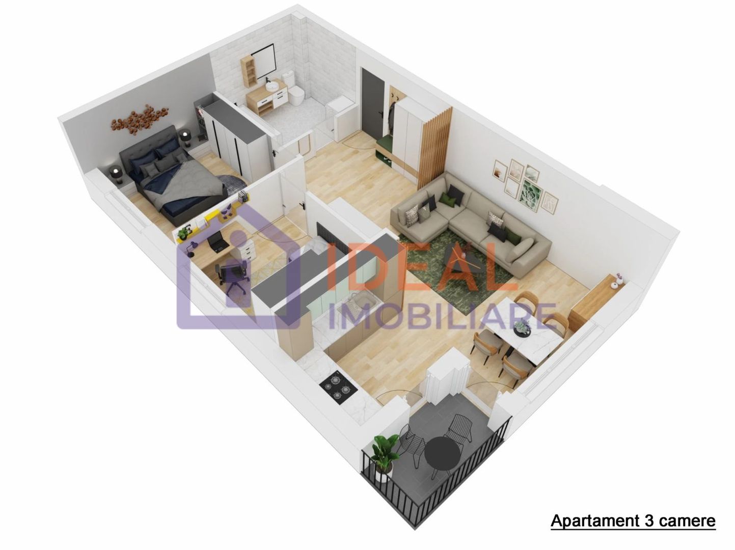 🏡 Apartament 3 camere, balcon si loc de parcare in zona Doamna Stanca din Sibiu - Poză 2