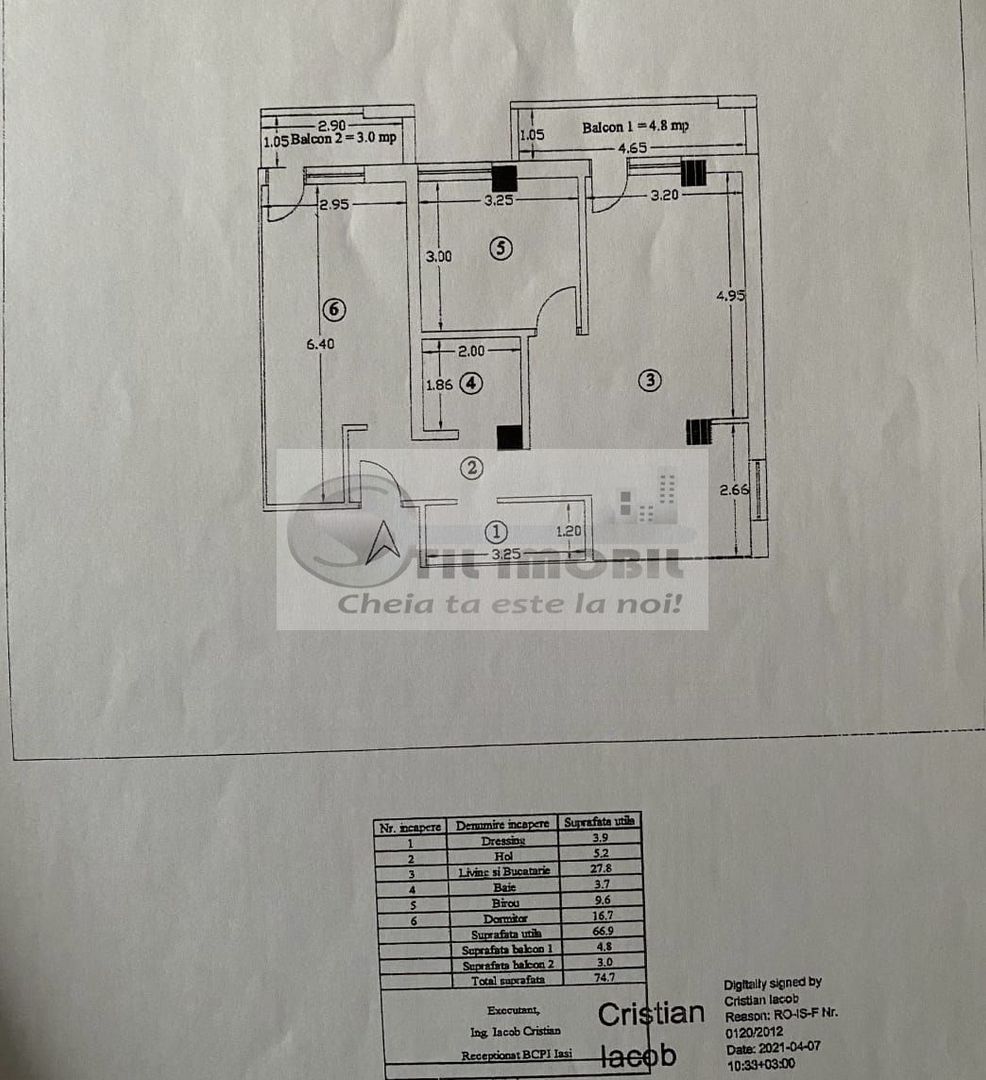 Apartament 3 camere+Loc de parcare - Poză 9