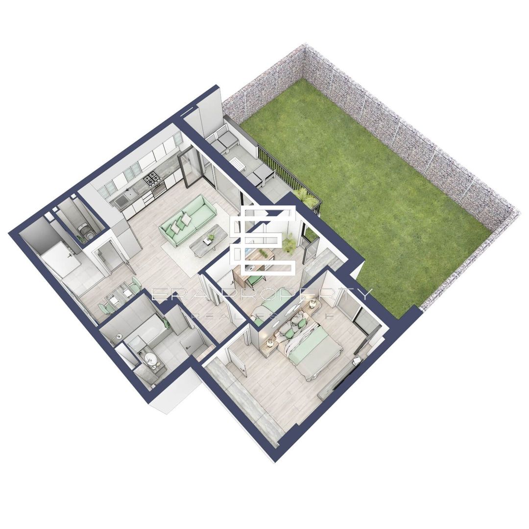 Apartament 3 camere | parter cu gradina | Zona Alba Iulia – Sibiu - Schiță 12