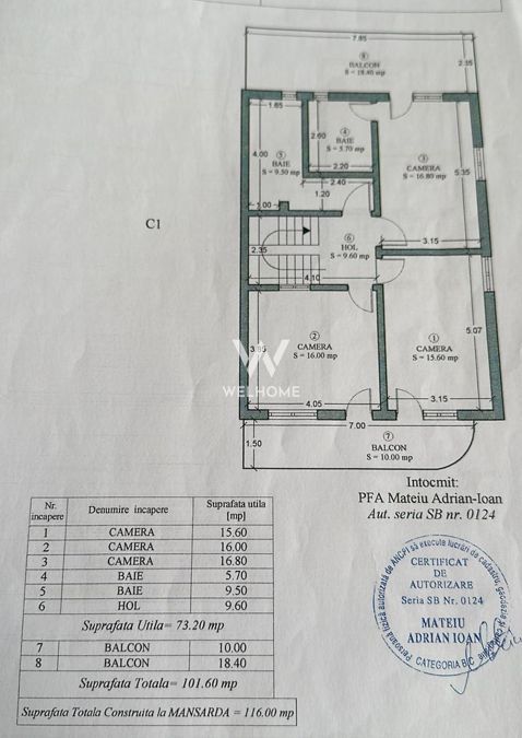 Casa cu Pivniță și mansardă 210 mp utili-Selimbar, Sibiu - Schiță 12