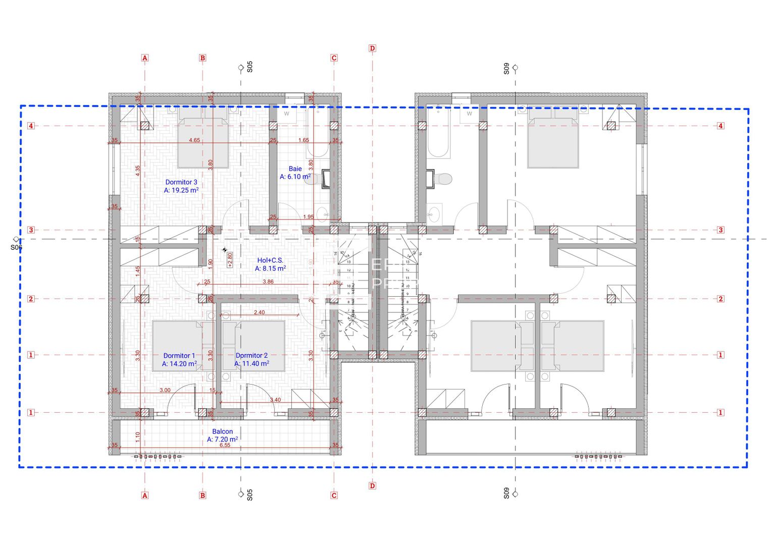 Casă modernă tip duplex, 4 camere – Șelimbăr, zona Triajului - Schiță 7