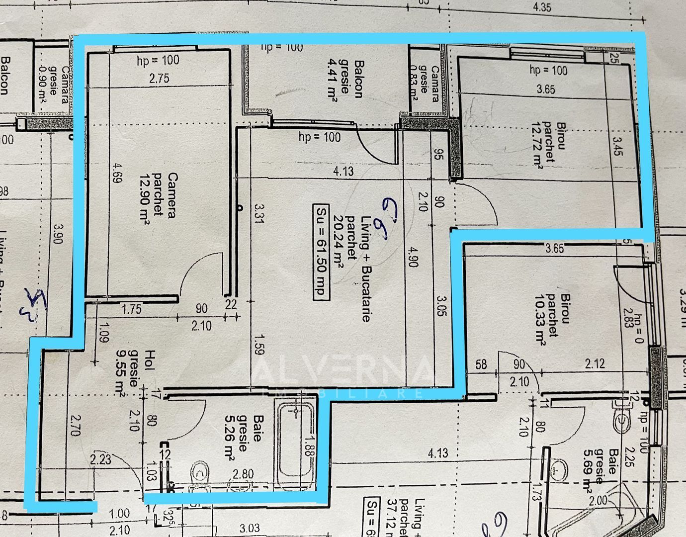 NOU! Apartamente cu 2-3 camere, semifinisat, balcon /terasa, zona VIVO - Poză 21