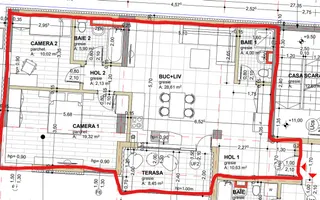 Aparament cu 3 camere si parcare de inchiriat, bloc nou, zona Centrala - Schiță 11
