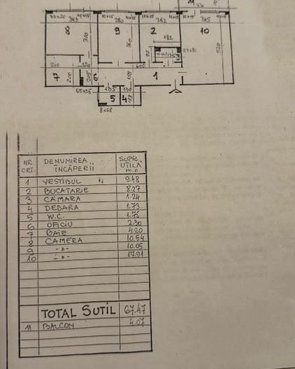 Apartament 3 camere Turda - Ion Mihalache - Schiță 9