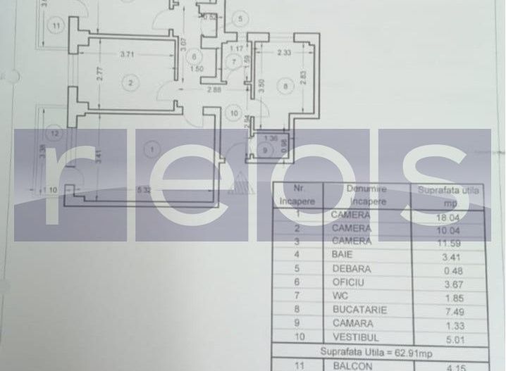 VANZARE 3 CAMERE I DECOMANDAT I METROU I VALEA IALOMITEI I 2 BALCOANE - Poză 12