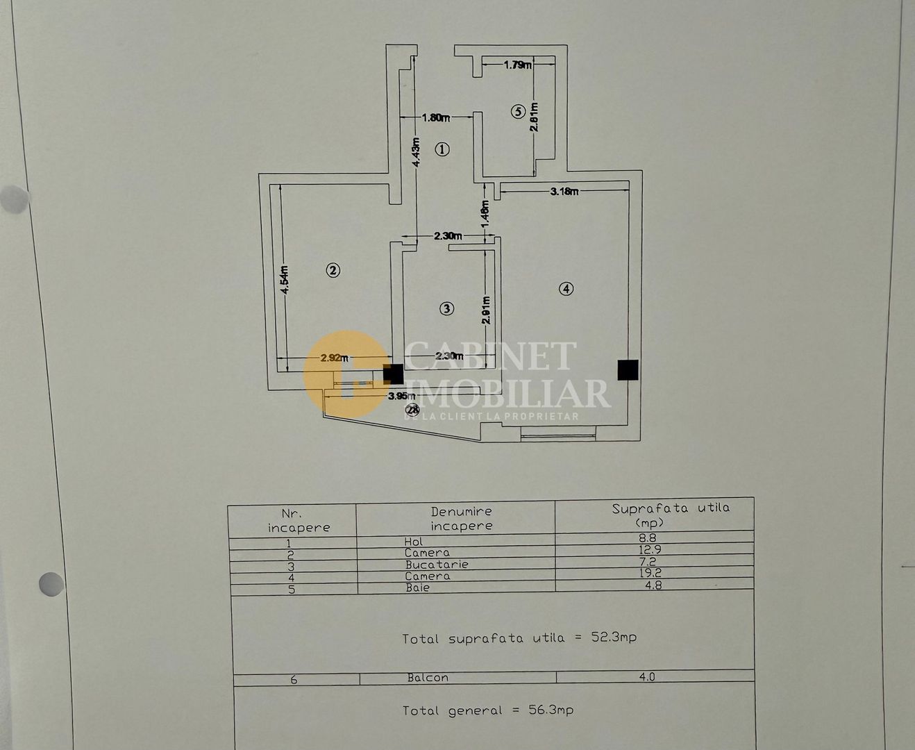Apartament 2 camere decomandate , Tătărași, 56MP– Iași - Poză 11