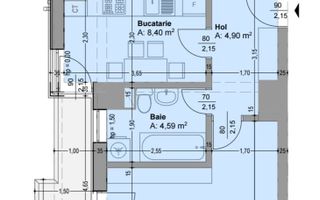 Apartament 2 camere, 55 mp, decomandat – Complex Rezidențial Intabulat - Poză 6