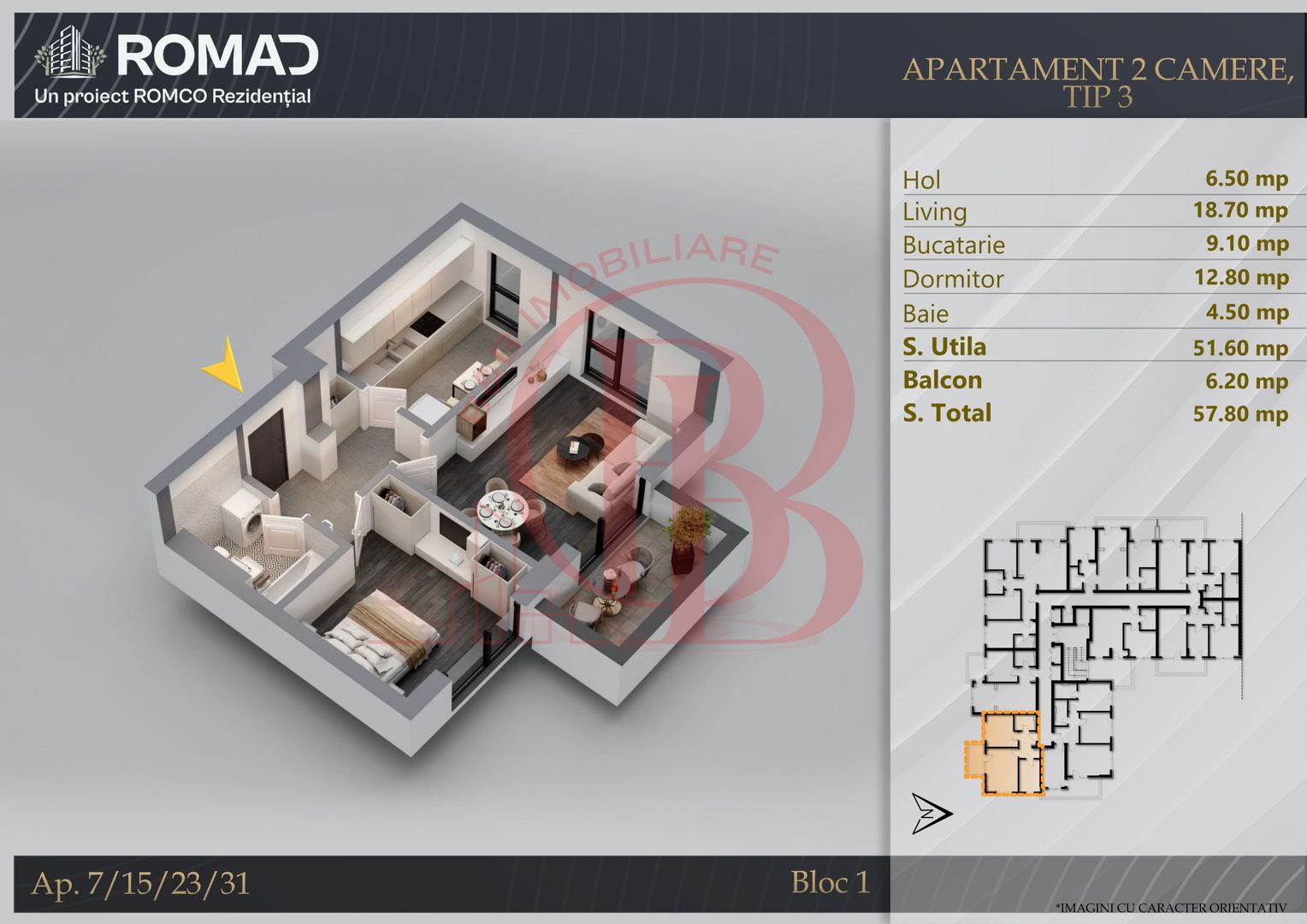 2 Camere Theodor Pallady-Proiect Premium Panouri Solare - Schiță 1