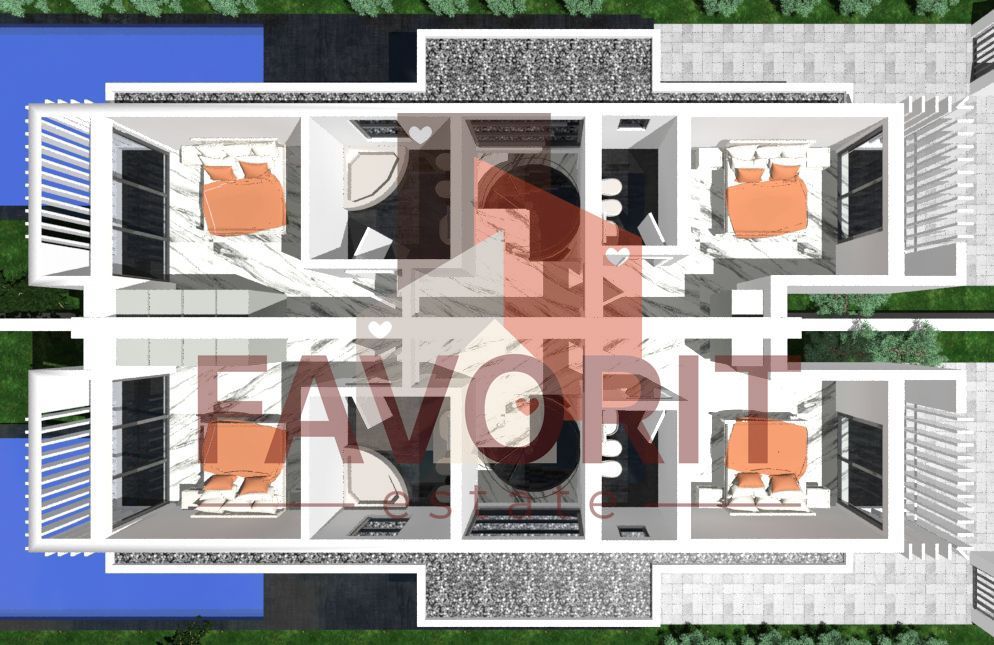 Duplex la rosu in Dumbravita langa lac - Schiță 9