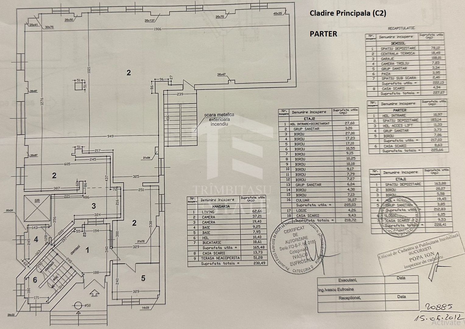 VATRA LUMINOASA -Agricultori | Cladire 1900mp din 2001 | Teren 1030mp - Schiță 3