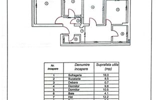 Apartament cu 3 camere, etaj 7, mobilat si utilat, VASLUI - zona GARA; - Poză 11