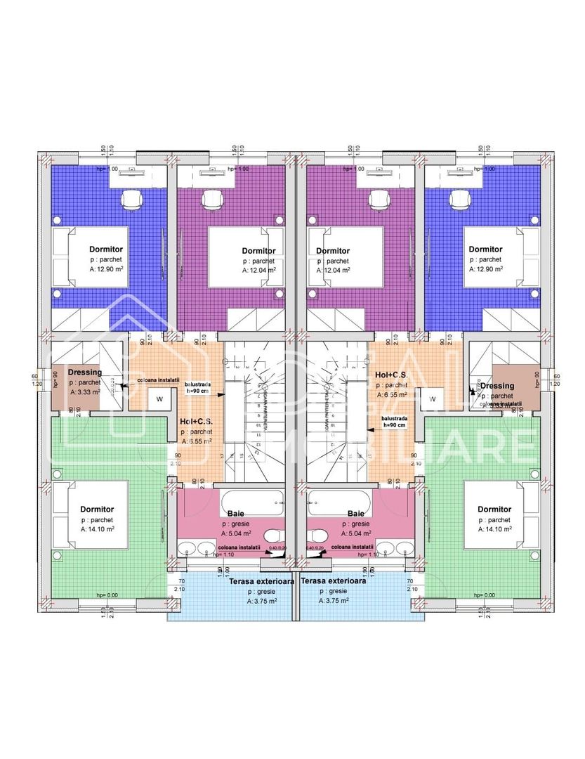 Duplex Modern cu 4 camere, in Cartierul Arhitectilor - Schiță 5