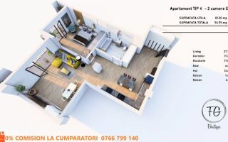 AP.Nou 2 Cam Premium BL.P+3 (Lift, AC,Centrala,Izolatie Termica) Tip4 - Poză 8