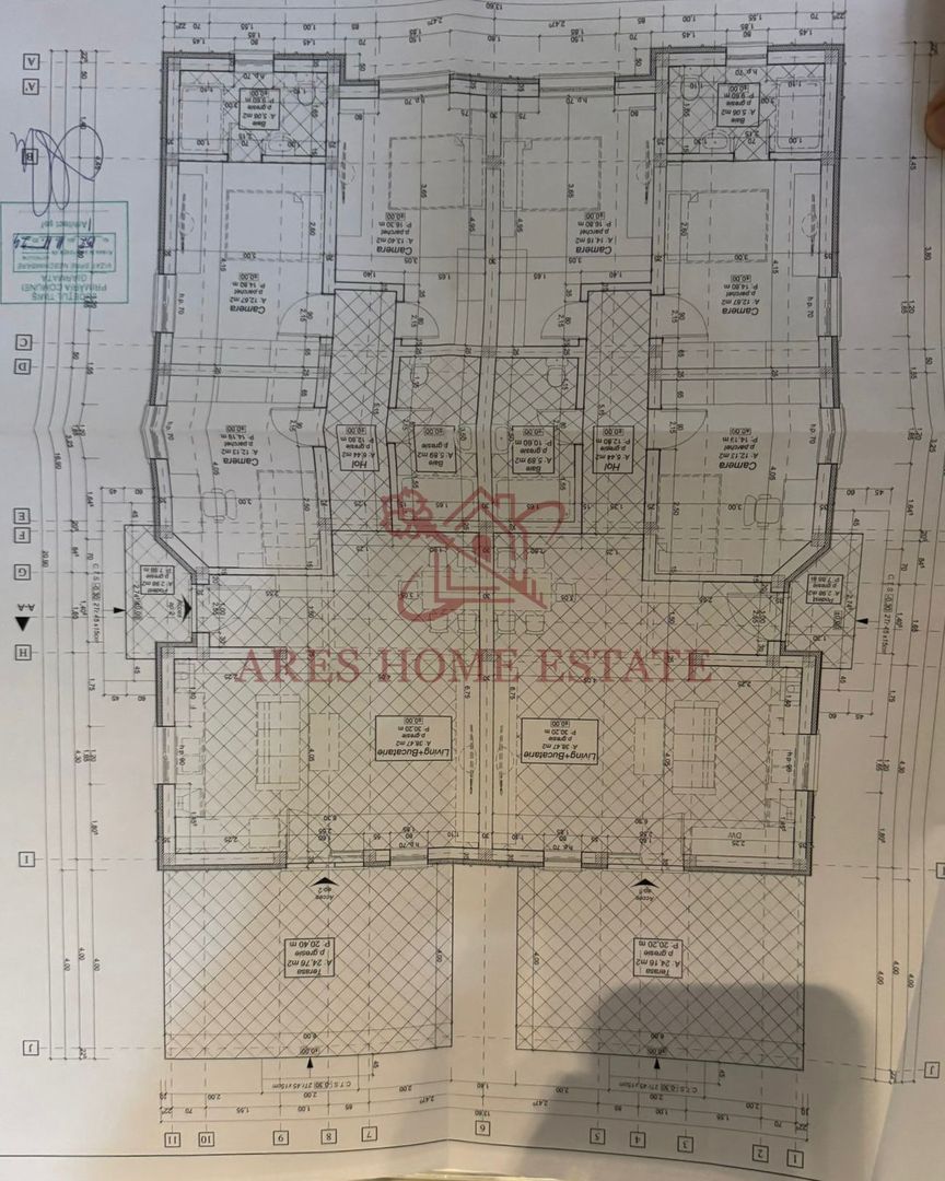 Duplex modern pe parter, 3 camere, 2 băi și terasă de 25 mp – Giarmata - Schiță 3