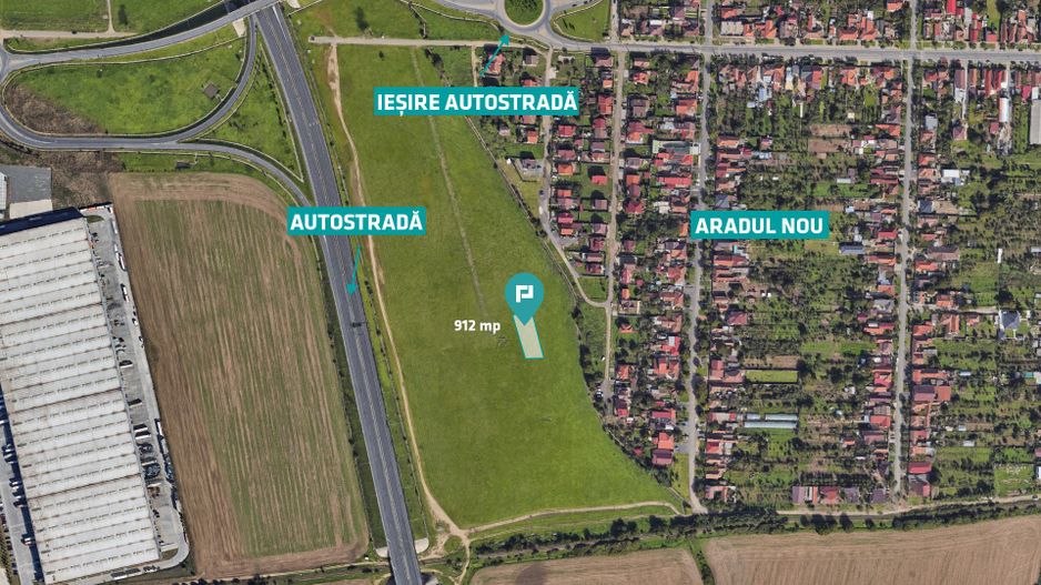 Teren cu PUZ servicii comerciale Aradul Nou - Poză 1