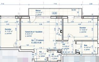 Apartament cu 3 camere/62mp/zona linistita. - Poză 3