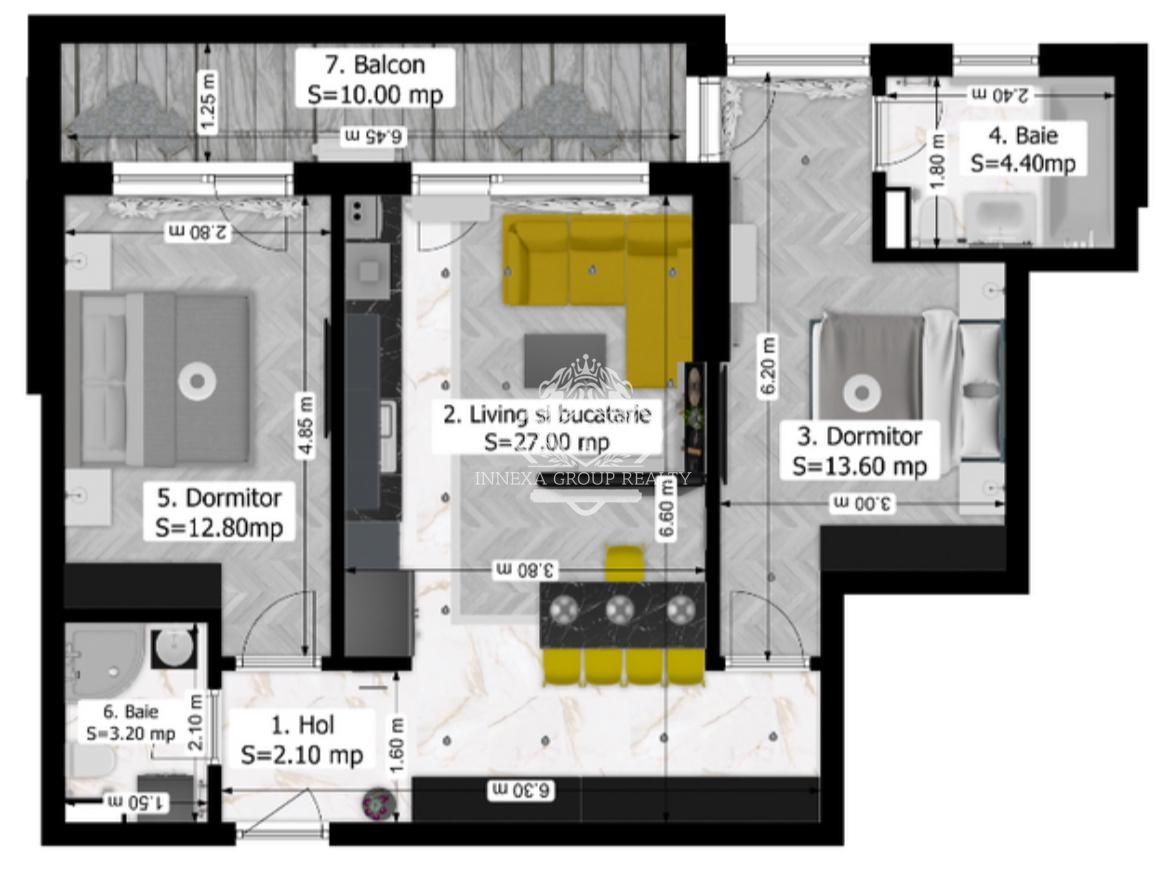 Rahova-Alexandriei | 3 camere | 73 mp | et 3 | 93.400 euro - Poză 12