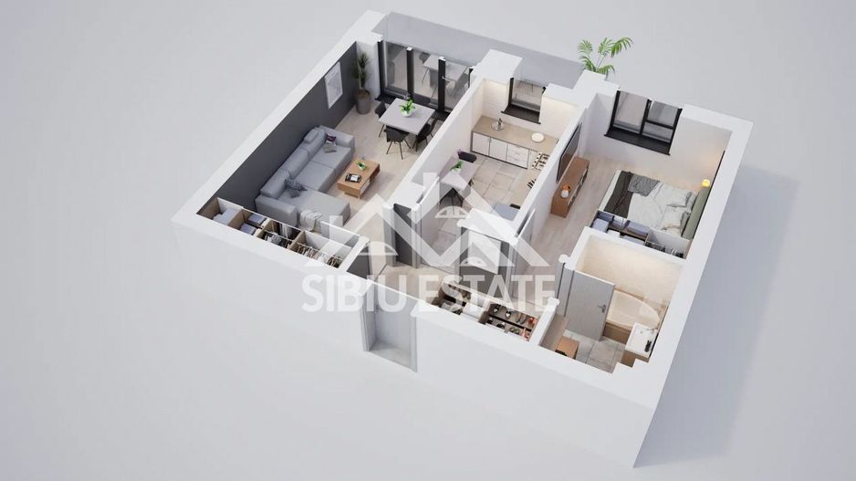Un apartament modern cu 2 camere și terasă - Poză 5