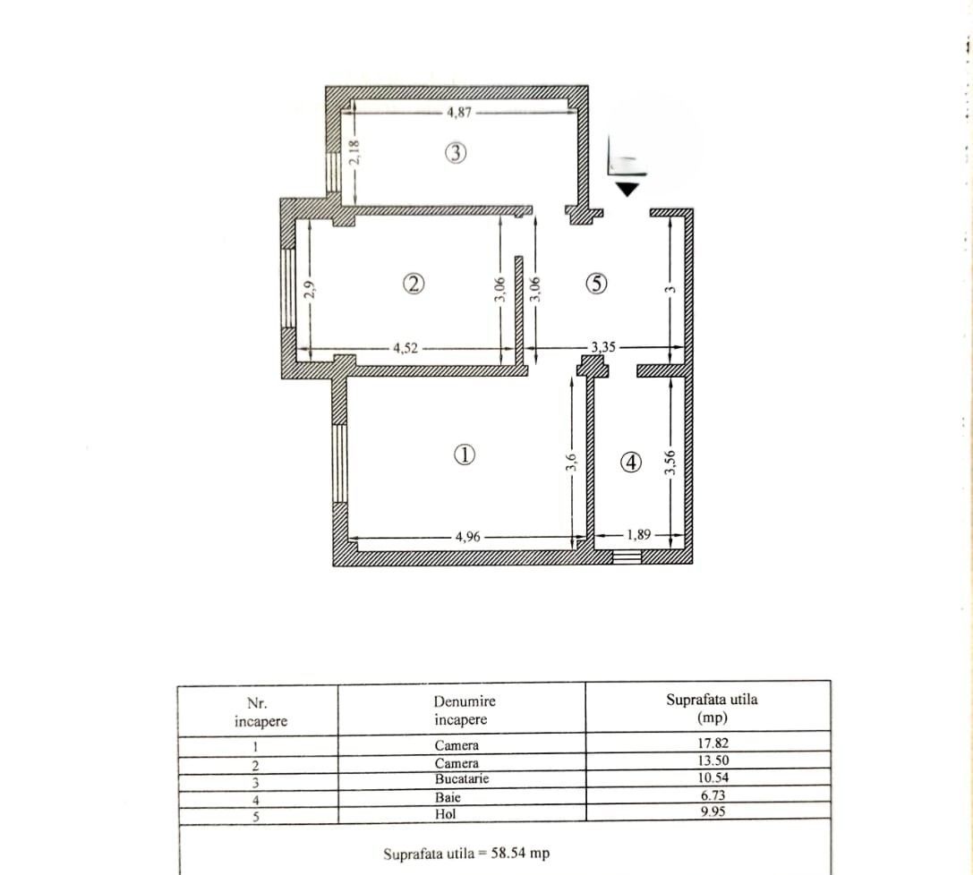 Apartament 2 camere Dec 58 mp+ loc de parcare Cug Capitol 92000 euro - Poză 8