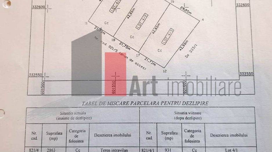 Teren intravilan Ganeasa - priveliste superba - Schiță 1