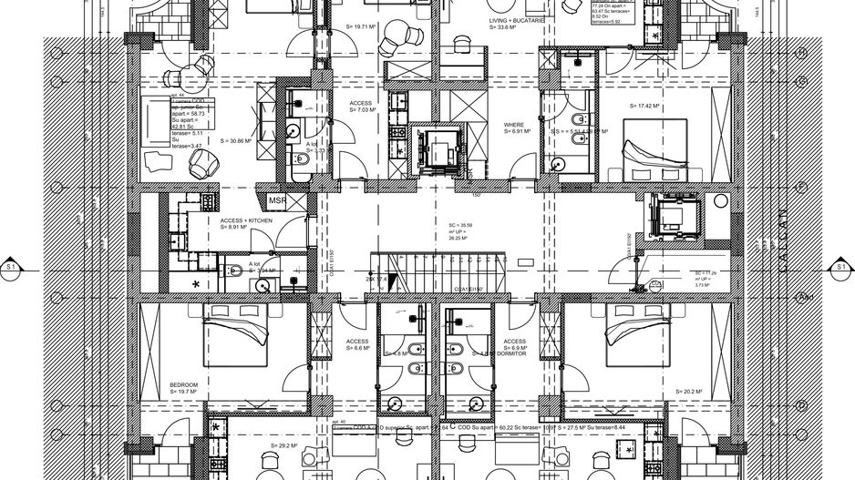 Aparthotel building Unirii B+GF+E+11 floors with 51 apartments, restaurant and SPA - Poză 64