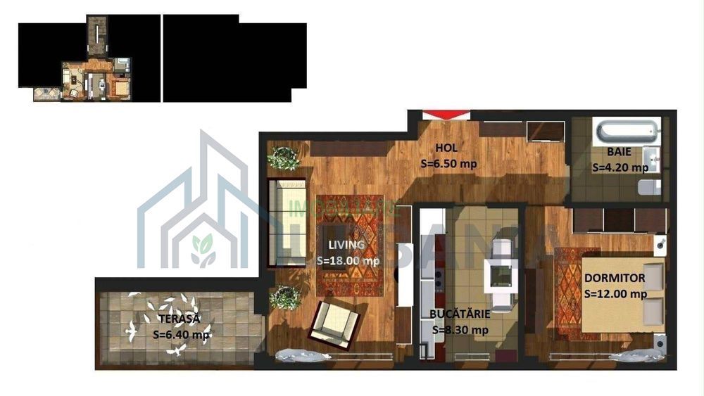 # - Apartament 2 camere, Lac REDIU, Loc de Parcare - Poză 1