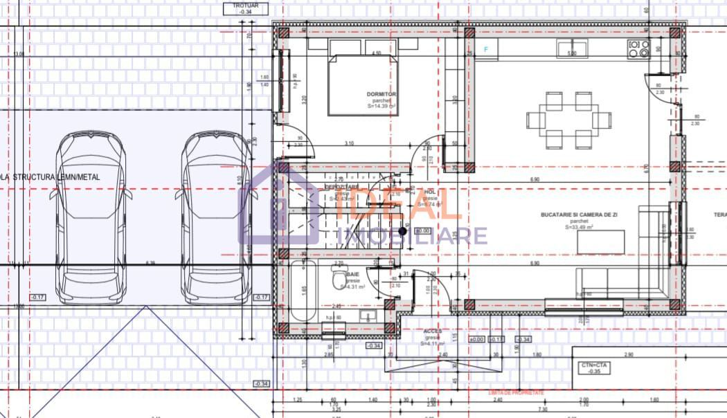 Casa Individuala cu 4 camere si carport, in Selimbar - Schiță 5