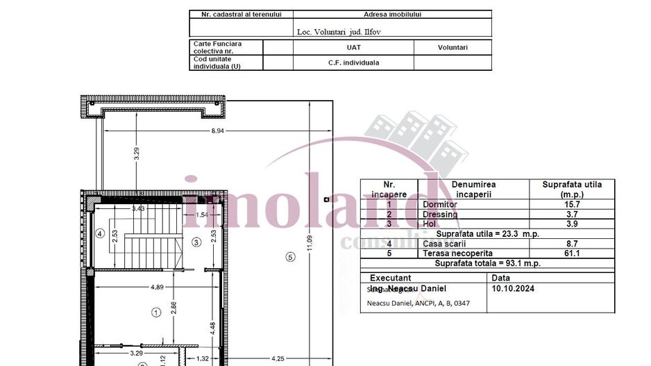 Vanzare - vila NOUA - 6 camere+curte - Iancu Nicolae-Pipera - Schiță 7