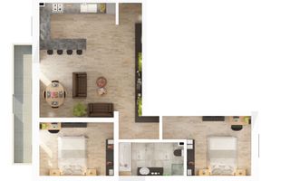 Apartament 3 camere 73 mp , Doamna Stanca, Selimbar - Schiță 13