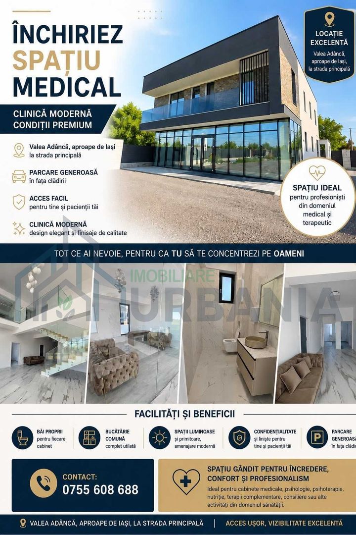 Spațiu comercial de 260 mp pentru cabinete medicale în Valea Adâncă - Poză 1