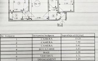 3 camere - etaj 3 - 41mp - centrala - Florilor - Poză 7