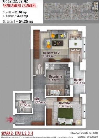 Apartament 2 camere decomandat bloc nou Tita/Ozana - Poză 9