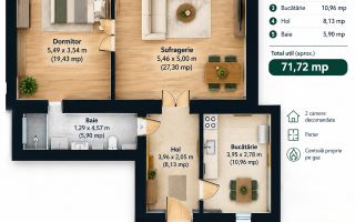 Apartament cu 2 camere la parter in Piata Catedralei Comision 0 - Poză 7