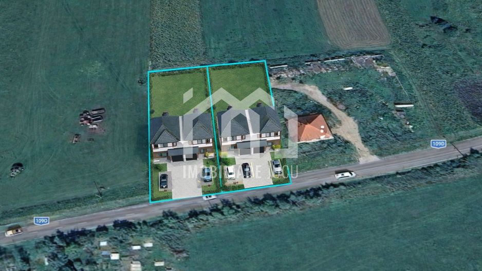 Teren 3000 mp Jucu de Sus | 4 case | utilități | drum județean | 60€/m - Poză 3