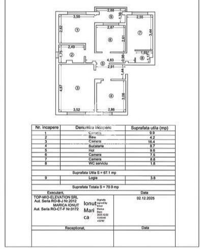 Apartament 4 camere Str. Eliberarii, zona Brick et3 - Poză 8