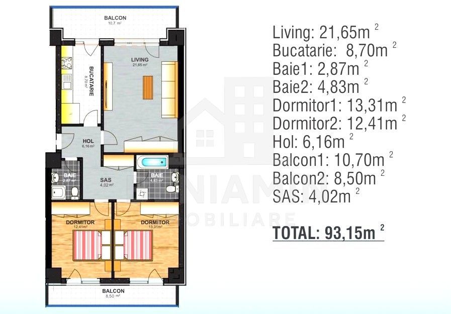 3Camere- 93mp-Ultrafinisat-2Bai-Bloc Nou-Rovine-Bacriz-Comision 0 - Schiță 10