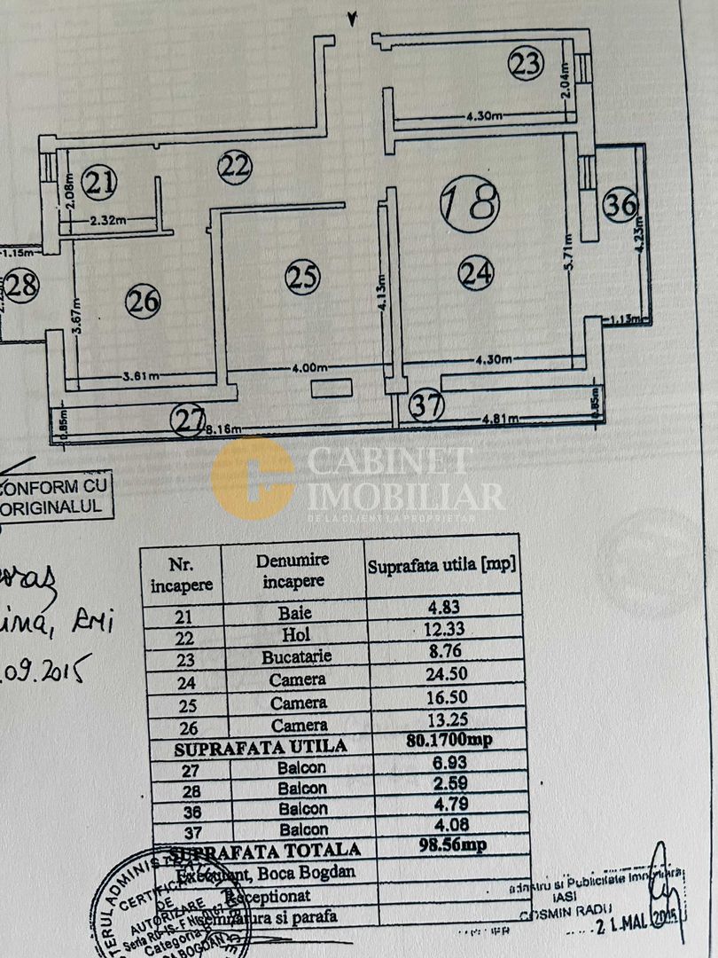 Etaj 2 Apartament 3 Camere Bloc Nou Cug Rond Tramvai - Poză 8