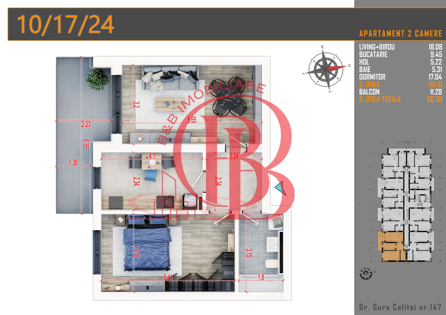 Apartament 2 camere Titan Pallady parcare gratuita - Schiță 7