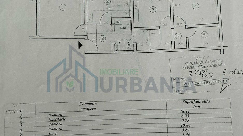 Apartament 3 camere decomandat, zona Nicolina, str. Orientului - Poză 8