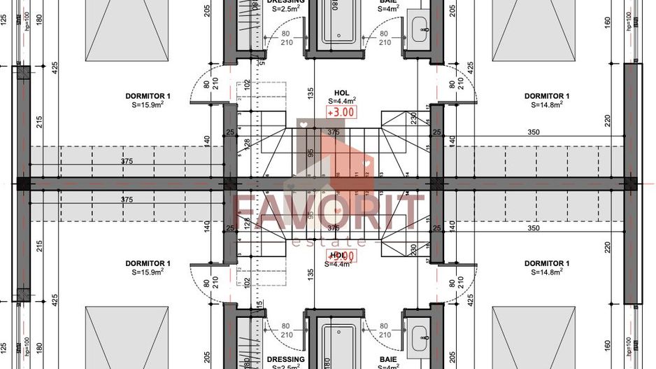 Duplex cu 3 camere in Mosnita Noua | Zona Excelenta | Finisaje la alegere. - Schiță 8