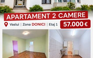 Apartament cu 2 camere, etaj 1, VASLUI - zona DONICI; - Poză 1