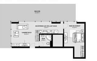 Apartament 2 camere de vânzare | 46,85 | Zona Autogară | Etaj 9 - Poză 1